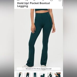 Forest Green Aerie Hold Up bootcut leggings